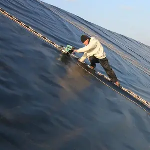 Siyah renk anti kaçak HDPE plastik pürüzsüz balık tarım gölet liner kökeni tipi geomembran düşük fiyat