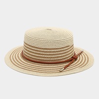 Conjunto de Gorra con Visera a Rayas Estilo Coreano y Bolso a Juego, para Mujer, Protección Solar, Moda, para Uso Diario al Aire Libre