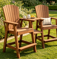 Allwetter-Outdoor-HDPE-Möbel Barhocker Garten-Terrassenstuhl Lazy Sofa Kaffee-Hochlehner Amerikanischer Landhausstil Wasserdicht