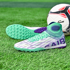 Chaussures de football TF personnalisables noir et blanc pour équipes, durables, pour terrains synthétiques, matchs/<span class=keywords><strong>futsal</strong></span>/entraînement, directement de l'usine, OEM/ODM - Product Image 4