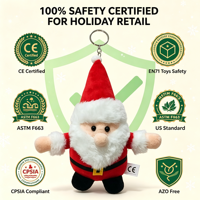 Zachte Kerstman Pluche Knuffel Speelgoed 4 Inch Gevulde Feestpop Kerstboomhanger Winkelcentrum Arcade Machine Prijs
