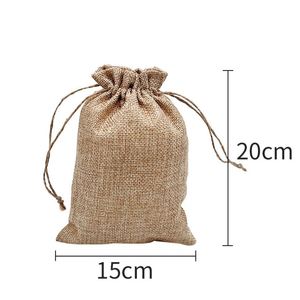 Bolsas Pequeñas de Cáñamo Personalizadas para Regalos, con Logotipo Personalizado, Etiquetas para Regalos de Navidad, Bolsas de Compras - Product Image 4