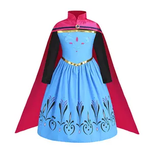 2024 prenses cadılar bayramı kız giyinmek çocuklar Tv film parti Cosplay Anna Elsa prenses elbise kostüm