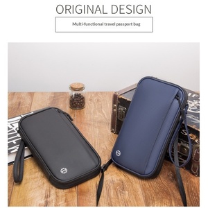 New Multi-functional Nylon Card <b>Holder</b> Portable <b>Document</b> Bag International <b>Travel</b> RFID-protected Waterproof Anti-theft Multiple - Product Image 4