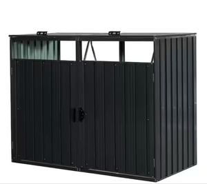 Villa Can Poubelle Extérieure Stockage <span class=keywords><strong>Abri</strong></span> À <span class=keywords><strong>Outils</strong></span> <span class=keywords><strong>De</strong></span> <span class=keywords><strong>Jardin</strong></span> avec Bacs À Roulettes Acier <span class=keywords><strong>Bois</strong></span> Plastique Cadre Métallique <span class=keywords><strong>pour</strong></span> <span class=keywords><strong>Abri</strong></span> - Product Image 6