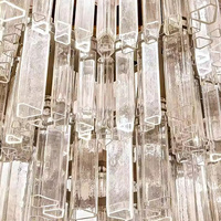Lustre LED sur mesure, moderne, en tube de verre, pour salle de réception, hall d'accueil, hôtel, restaurant, décoration