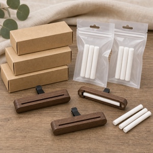 Walnut-Color Wood Car Air Vent Aroma <strong>Diffuser</strong> Clip with Cotton Wick <strong>Refills</strong> - Product Image 4