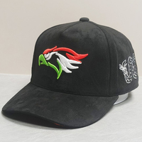 Gorra de Béisbol Estructurada de Tela de Gamuza Completa con Visera Curva, Bordado 3D, Unisex, Ajustable, Gorras de Béisbol Personalizadas a la Moda