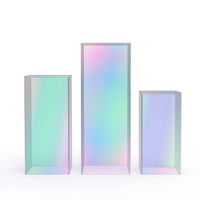Supports marketing plate-forme boîte d'affichage Art Sculpture piédestal collection Cube couverture trophée acrylique vitrine piédestal support