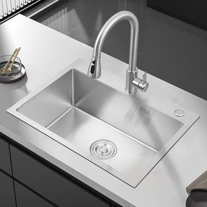 Handmade Single Bowl Undermount Kitchen Sink 304 Stainless Steel with One Hole Rectangular Bowl Easy Clean Elegant Silver Finish - Product Image 4