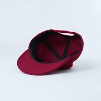 Gorra de Béisbol de Lana Sin Estructura de Alta Calidad con Visera Corta de 6.5 cm, Gorra Snapback Bordada de 5 Paneles Personalizada al por Mayor