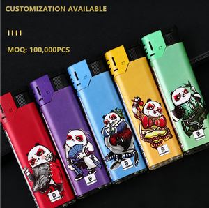 Vente en gros d'usine OEM <span class=keywords><strong>prix</strong></span> bon marché logo personnalisé briquet <span class=keywords><strong>électronique</strong></span> en plastique coupe-vent allume-cigare rechargeable au gaz - Product Image 5