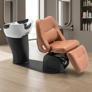 Lit de lavage semi-inclinable pour salon de coiffure - Chaise inclinable spéciale pour le lavage des cheveux - Lit de lavage pour salon de coiffure - Product Image 1