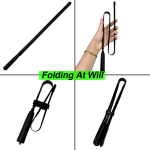 Antena táctica CS plegable para Walkie Talkie Baofeng Uv82 888S <span class=keywords><strong>UV10R</strong></span> P15UV SMA-hembra de doble banda Ham Radio Accesorios - Product Image 4