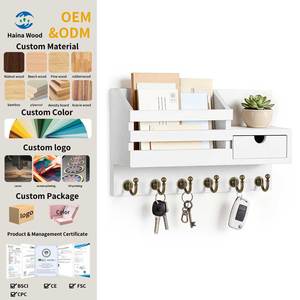 Portachiavi <span class=keywords><strong>e</strong></span> Portaoggetti da Parete con 6 Ganci, Cassetto Portaoggetti, Facile Installazione, Portachiavi per Ingresso <span class=keywords><strong>e</strong></span> Arredamento Casa - Product Image 1