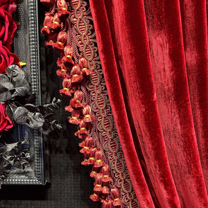 Casa tessile Rayon che si ispessisce frangia di nappe per cucire tenda appesa a fettucce - Product Image 2