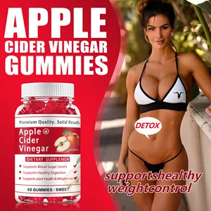 OEM Offre Spéciale Vinaigre de cidre de pomme Gummies Bonbon Extrait naturel de plante Brûler l'huile Graisse Perte de poids Gummies Detox