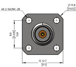 Adaptador ZCOM 2.4(<span class=keywords><strong>F</strong></span>)-2.4(<span class=keywords><strong>F</strong></span>) Hembra a Hembra de 2.4 Pulgadas con Brida de 4 Orificios, Bajo VSWR, Baja Pérdida de Inserción, Conector Coaxial RF de CC-50GHz - Product Image 4