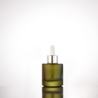 Flacon compte-gouttes en verre dépoli transparent de 30 ml (1 oz) pour cosmétiques, huiles, sérums, huiles essentielles et liquides – Finition mate