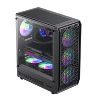 GAMEMAX OEM ODM Plastic Computer Case White Black ATX Mid Tower Stock ATX PSU 7 Slots 12cm Fan