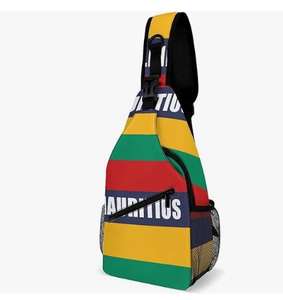 Sac à bandoulière avec drapeau des îles <span class=keywords><strong>Maurice</strong></span>, sac à bandoulière pour voyage, randonnée, cyclisme, camping - Product Image 1