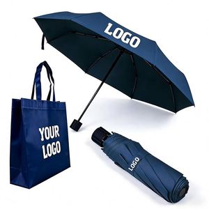 Wholesale Compact Portable Rain Manual <b>Windproof</b> <b>Umbrella</b> With Logo Promo Business Gift Custom Folding <b>Umbrella</b> Logo Sunshade - Product Image 1