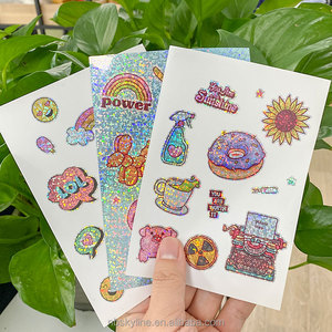 Hojas de Pegatinas Personalizadas de Vinilo Brillante Impermeable y Removible, Impresión de Pegatinas Holográficas Kiss Cut, Proveedores de Pegatinas - Product Image 3