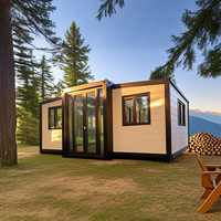 Casa Contenedor Expandible de Lujo de 20 pies/40 pies, Casa Modular Prefabricada de 1, 2, 3 o 4 Dormitorios, Casa Pequeña Plegable con Estructura de Acero Impermeable