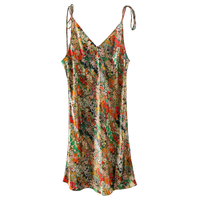 Vêtements de nuit en satin de soie à imprimé floral personnalisé 100% Robe de nuit en soie pure