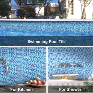 Cerámica playa Hotel <span class=keywords><strong>piscina</strong></span> mosaico azulejo inyección de tinta piedra verde esmaltado al aire libre <span class=keywords><strong>piscina</strong></span> baño <span class=keywords><strong>Fondo</strong></span> pared mosaico azulejo - Product Image 2