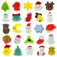 Kerstmis Knijp Fidget Toy Cartoon Kerstman Sneeuwpop Nieuw Zacht Schattig Groothandel voor Kinderen Stressverlichting Feestdagen Cadeau