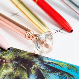 Heada HD09 Ballpoint Luxury Promotional Customized <b>Gold</b> Multi-Functional Novelty Logo <b>Pen</b> Laser Engraving Crystal Big - Product Image 3