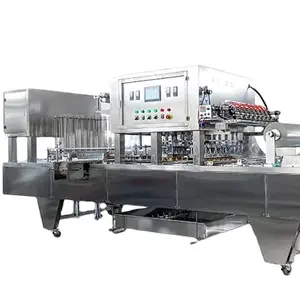 Full automatic water plastic cup filling sealing machine 8 lines 16000 cups/hour