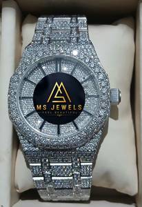 Reloj de Hombre con Diamantes Moissanite de la Mejor Calidad, Reloj de Pulsera de Lujo con Diseño de Piedras Brillantes para Fiesta - Product Image 3