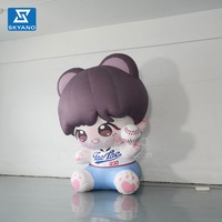 Personnage de dessin animé gonflable LED personnalisé, décoration, mascotte gonflable géante pour concert, événement pour les fans