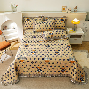 Housse de lit 100% coton, 3 pièces, avec une couette d'été et <span class=keywords><strong>deux</strong></span> taies d'oreillers, <span class=keywords><strong>pour</strong></span> la maison et l'hôtel - Product Image 4