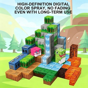 Bloques de Construcción Magnéticos de Dinosaurios al por Mayor, Set de Construcción de Paisajes con Volcán y Bosque para Juego Creativo, Directo de Fábrica - Product Image 4
