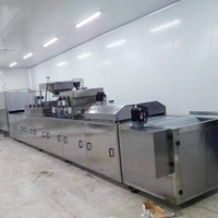 Nouvelle ligne de production de machines à chocolat en forme de champignons certifiées ISO en acier inoxydable, machine à biscuits, déposeuse de biscuits