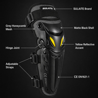 Coudières et genouillères de moto pour hommes, motocross, tout-terrain, VTT, certifiées CE, coque en PP, mousse haute densité