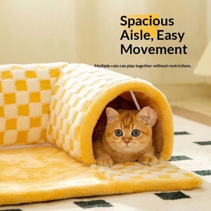 <b>Cat</b> Nest & <b>Tunnel</b>-Fun Play Sleep Warm Breathable Cloth Type All Seasons <b>Cat</b> Hideout - Product Image 2