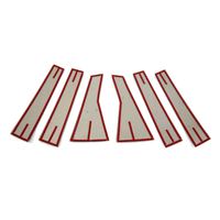 Cubierta Decorativa Plateada Brillante de Acero Inoxidable para el Pilar Central de la Ventanilla del Honda CR-V 2012-2016