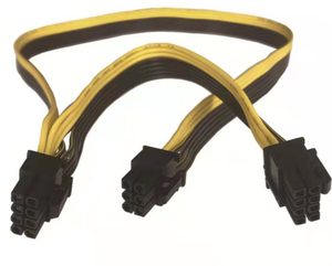 PCI-E PCI Express 6Pin Nam Đến Dual 8Pin 2Port Nam Adapter GPU Card Đồ Họa PCIe Cáp Điện 18AWG 60Cm + 20Cm Dây - Product Image 2