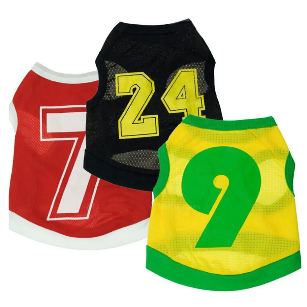 Diseñador de moda Diseño Pet Football Jersey Summer Wag A Tude Dog Fútbol Baloncesto Ropa