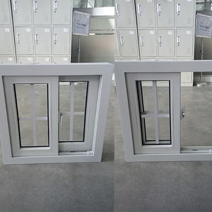 Fenêtre coulissante thermique UPVC à double verre pour les zones climatiques froides Fenêtre coulissante UPVC de remplacement bon marché pour la rénovation domiciliaire - Product Image 4