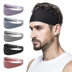 남성 러닝 머리띠 5 Pcs 팩 망 Sweatband 스포츠 머리띠 러닝 사이클링 농구 휘트니스 스트레치 남여 헤어 밴드