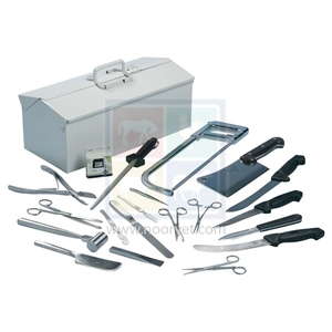 Juego de Instrumentos Quirúrgicos Veterinarios de Acero Inoxidable de la Mejor Calidad, Marca NVC, Tijeras para Trócar Post Mortem, Pinzas para Drenaje, Bisturí - Product Image 1