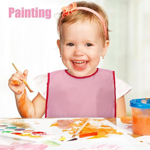Tablier de dessin imperméable pour enfants, personnalisé <span class=keywords><strong>en</strong></span> polyester, tablier de <span class=keywords><strong>peinture</strong></span> réglable, vêtements de protection pour enfants, cuisine, école - Product Image 5