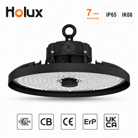 Lámpara LED UFO para Almacenes, Garantía de 7 Años, Lente de PC, Chips LED Liteon 5050, 200 lm por W, IP65, IK08, Protección Contra Sobretensiones de 6kV, Compatible con Zhaga