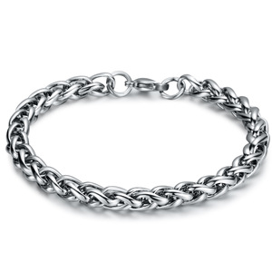 Pulsera de Cadena con Cesta de Flores de Acero Inoxidable de 8 mm, Joyería Unisex para Hombre y Mujer - Product Image 5