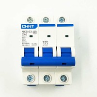 Chint-Disyuntor en miniatura MCB Curva C, 1P, 2P, 3P, 4P, 6A, 10A, 16A, 63A, para uso doméstico